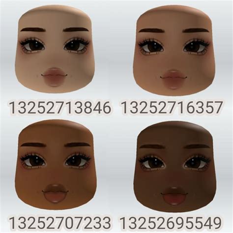 Full list of Roblox face IDs and codes